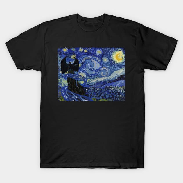 Starry Night on Bald Mountain T-Shirt by TGprophetdesigns